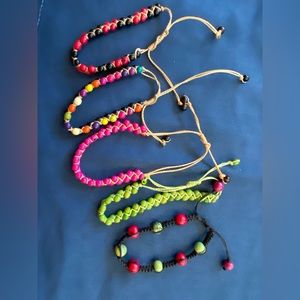 Handmade Peruvian beeded bracelets. Multi-colors.